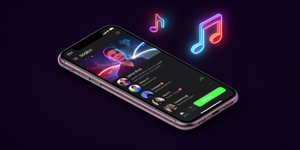 Voxmin mobile app for creating lyric videos and music content